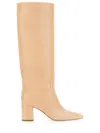 Paris Texas Knee-high Boots With Pointed Toe In Neutral