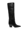 Paris Texas Knee-high Leather Boots In Black