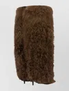 Paris Texas Furry Stiletto Boot In Brown