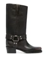 Paris Texas Roxy Brushed Leather Boots In Black