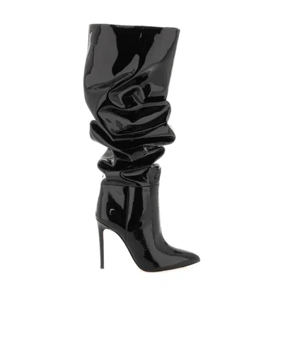 Paris Texas Woman Knee Boots Black Size 8 Soft Leather