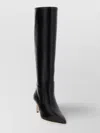 Paris Texas 'knee Length Stiletto Heel Pointed Toe Boots' In Black