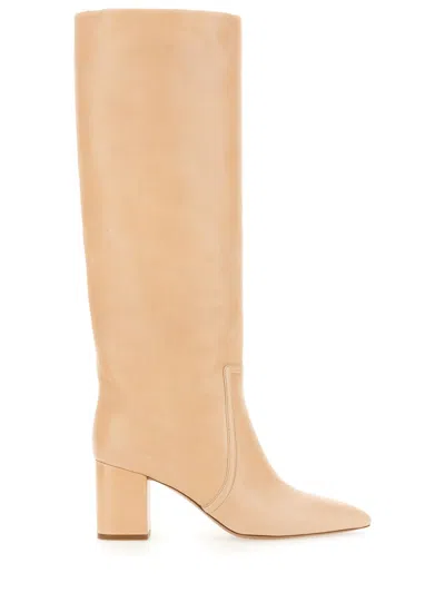 Paris Texas Knee-high Leather Boots In Neutral