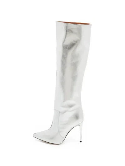 Pre-owned Paris Texas Knee-length Leather Boots In Silver