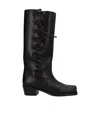 Paris Texas Roxanne Leather Knee-high Boots In Black