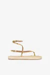 Paris Texas Lace-up Sandals In Natural Raffia And Gold Metallic Python-print Leather