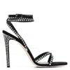 Paris Texas Ladies Black Rock Diamond Holly Zoe Strap Sandals In Black