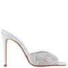 Paris Texas Ladies Iridescent Crystal Holly Pvc Stiletto Mules