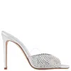 Paris Texas Crystal-embellished High-heel Mules In Rainbow