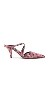 Paris Texas Laila Mule 75 In 粉红蟒蛇纹