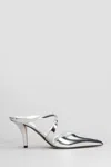 Paris Texas Silver Laila Mule Shoes In Silver