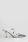 Paris Texas Laila Mule 75 Slipper-mule In Silver Leather In Silver