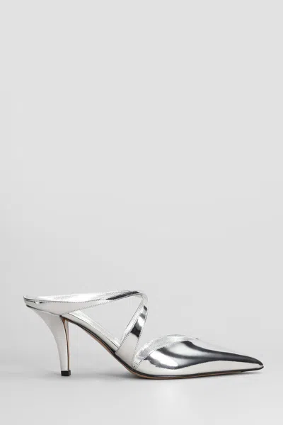 Paris Texas Laila Mule 75 Slipper-mule In Silver Leather