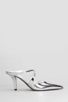 Paris Texas Silver Laila Mule Shoes In Silver