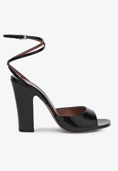 PARIS TEXAS LARA 100 PATENT LEATHER SANDALS