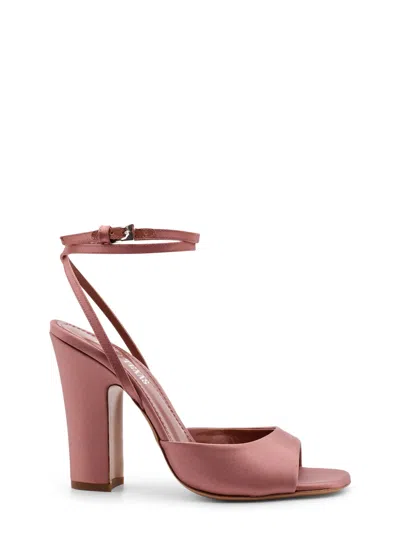 Paris Texas Lara Satin Sandals In Darkphard