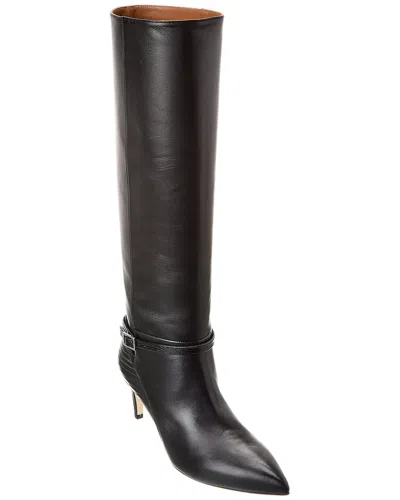 Paris Texas Lauren Leather Knee-high Boot In Black
