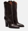 Paris Texas Lavinia 100 Leather Mid-calf Boots In Brown