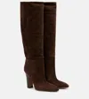 Paris Texas Lavinia 100 Suede Knee-high Boots In Brown