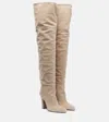 Paris Texas Lavinia 100 Suede Over-the-knee Boots In Gray