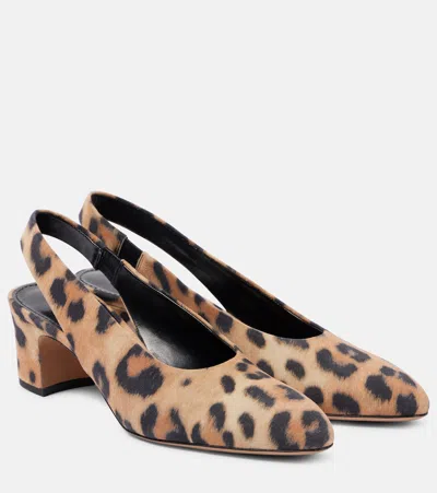 Paris Texas Lavinia 50 Leopard-print Suede Pumps In Neutrals