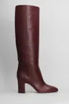 Paris Texas Lavinia Boot 75 High Heels Boots In Bordeaux Leather In Burgundy