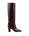 Paris Texas Lavinia Boot 75 High Heels Boots In Bordeaux Leather In Burgundy