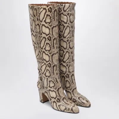 Paris Texas Lavinia Boots In Python-printed Leather In Animal Print