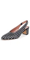 Paris Texas Lavinia Slingbacks 50mm Black/crystal In Black/crystal