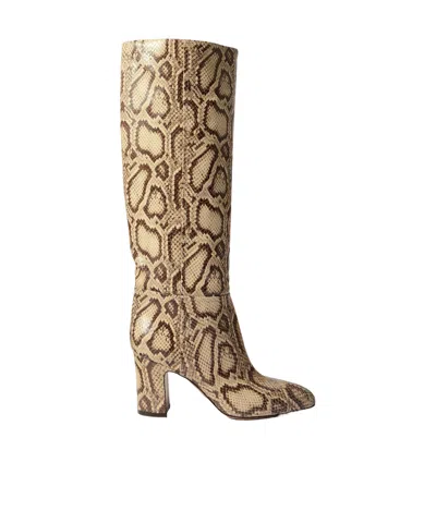 Paris Texas Lavinia Snake-effect Leather Knee-boots In Multi