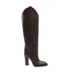 Paris Texas Lavinia 100 Knee-high Western Boots In Black