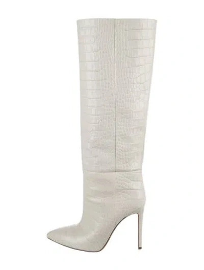 Pre-owned Paris Texas Leather Animal Print Boots In Neutrals