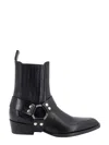 Paris Texas Helena Shiny Vintage Leather Ankle Boots In Black