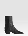 Paris Texas Leather Ankle Boot In Black