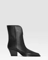 Paris Texas Leather Ankle Boot In Black