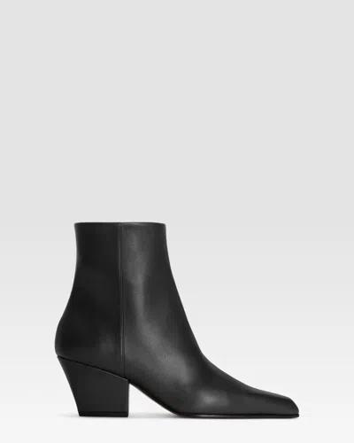 Paris Texas Leather Ankle Boot In Black