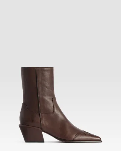 Paris Texas Leather Ankle Boot In Multi