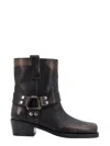 Paris Texas Leather Ankle Boots With Used Effect