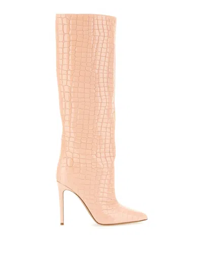 Paris Texas Leather Boot In Nude & Neutrals