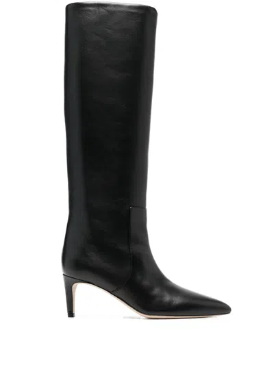 Paris Texas Leather Boots In Black