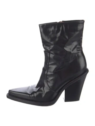 Pre-owned Paris Texas Leather Boots In Black