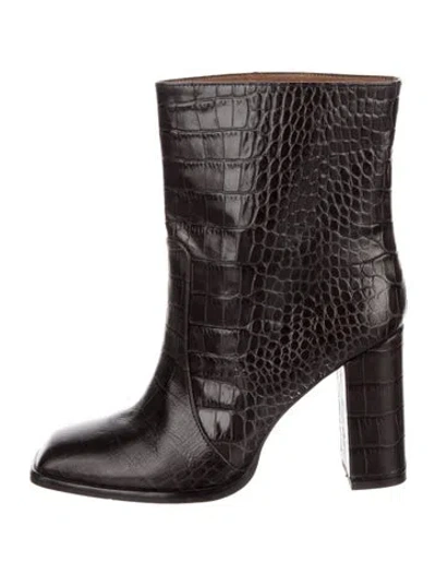 Pre-owned Paris Texas Leather Boots In Black