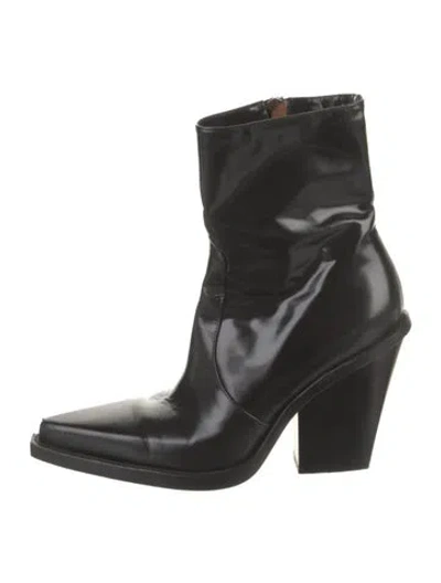 Pre-owned Paris Texas Leather Boots In Black