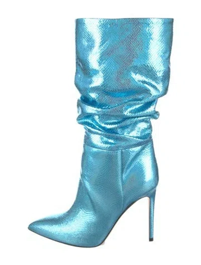 Pre-owned Paris Texas Leather Boots In Blue