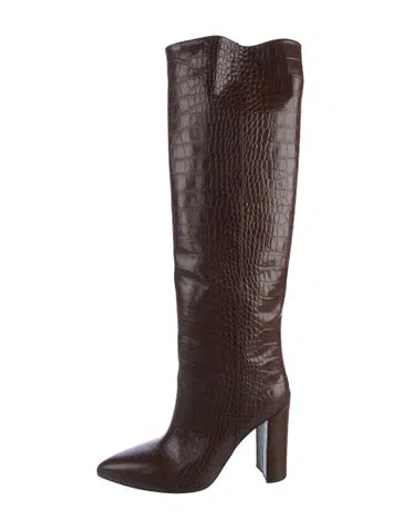 Pre-owned Paris Texas Leather Boots In Brown
