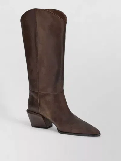 Paris Texas Bettina Leather Cowboy Boots In Brown