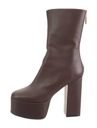 Pre-owned Paris Texas Leather Boots In Burgundy