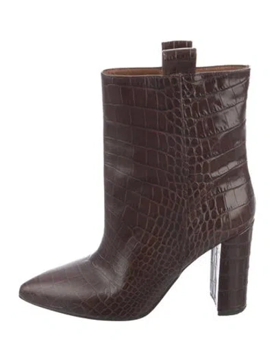 Pre-owned Paris Texas Leather Boots In Burgundy