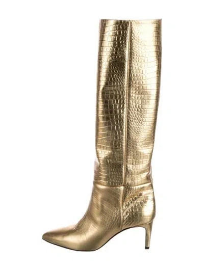 Pre-owned Paris Texas Leather Boots In Gold