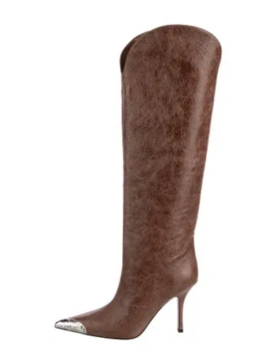 Pre-owned Paris Texas Leather Boots In Neutral